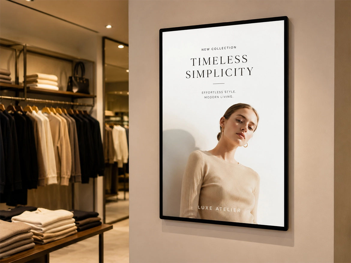 clothing store led light box display