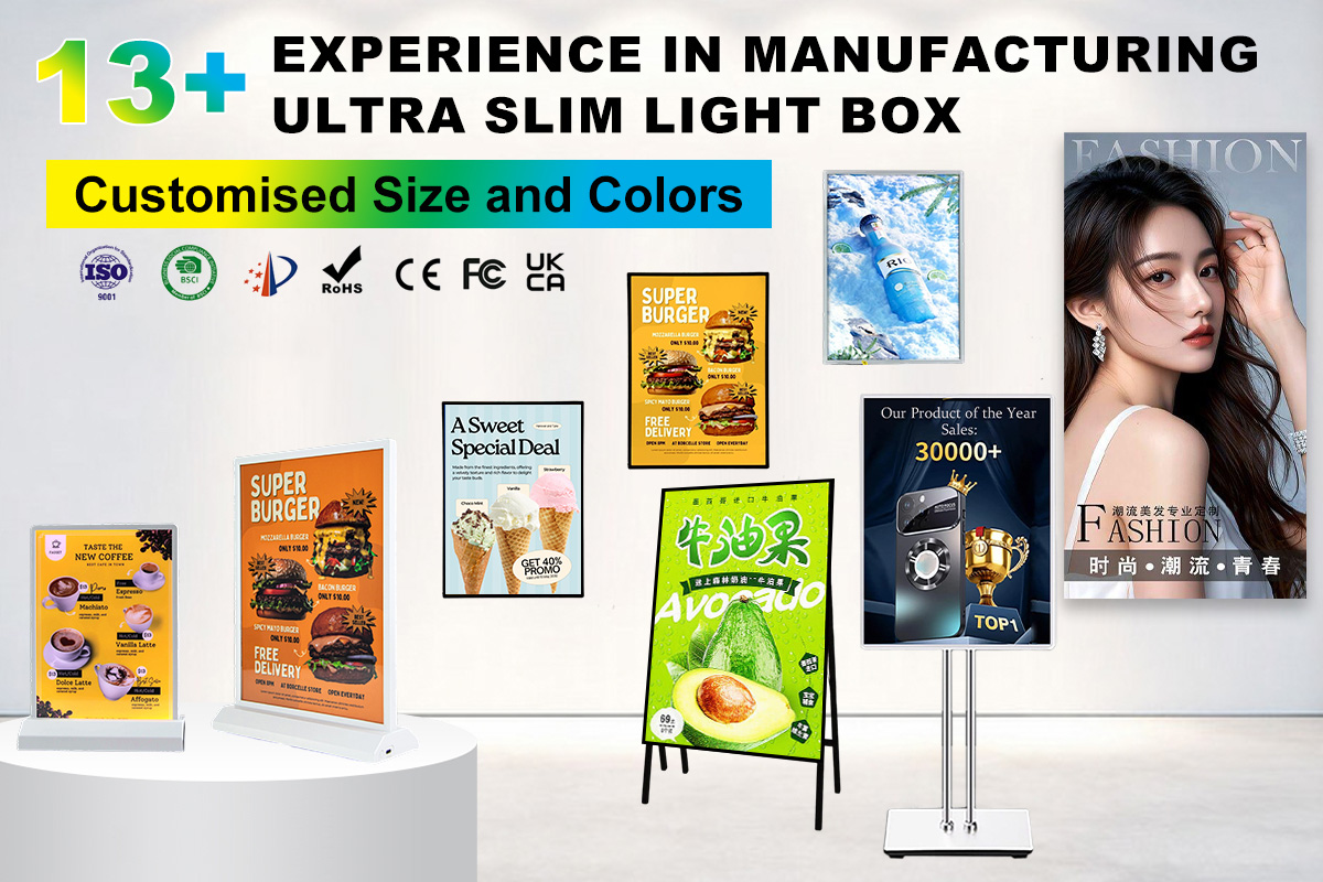 Custom Ultra Slim Led Poster Frame for shop